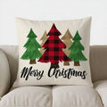 Axyaa Merry Plaid Pattern Pillow Cover for Sofa, Bedroom, Car