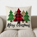Axyaa Merry Plaid Pattern Pillow Cover for Sofa, Bedroom, Car