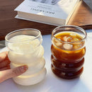 Axyaa Korean Aesthetic Glass Coffee Whiskey Cup 350ml
