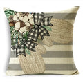 Axyaa Christmas Throw Pillow Covers - Zigzag Reindeer Red Pillowcase