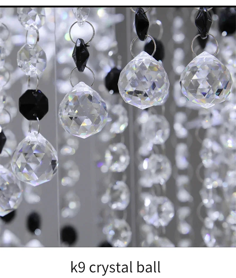 Axyaa Star & Moon Modern Crystal Chandelier for Lobby and Stair Lighting