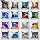 Axyaa Wildlife Wolf Decorative Pillow Sleeve for Home and Office Décor
