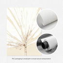 Beige Palm Leaf Prints Set, Boho Abstract Decor, Minimalist Tropical Art, Frameless Wall Decor, Axyaa