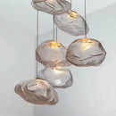 Axyaa Glass LED Pendant Light: Modern Cloud Design Hanging Lamp for Dining Room