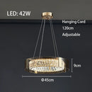 Axyaa Nordic Crystal Ceiling Light Chandelier for Living Room & Bedroom