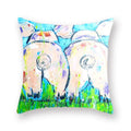 Axyaa Animal Print Pillow Cover - 45x45cm Square Polyester Decorative Cushion