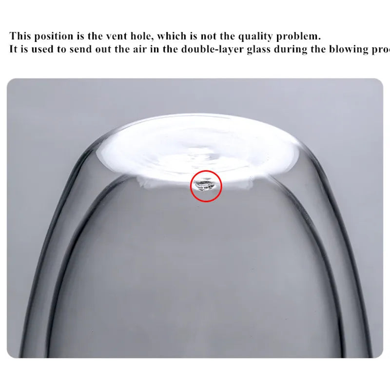 Axya Double Wall Glass Cup – Handmade, Heat Resistant, Multi-use Drinkware