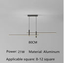 Axyaa Minimalist Line Chandelier Pendant Lamps for Kitchen Dining Table Lighting