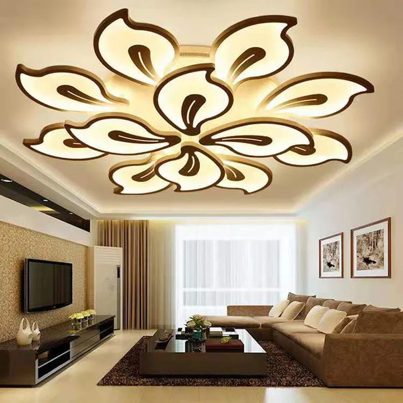 Axyaa Modern LED Ceiling Light for Living Room, Bedroom, and Study Room – Acrylic Chandelier Lamp Fixtures, AC90-260V