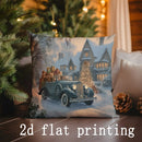 Christmas Scenes Pillow Covers by Axyaa - Festive Prints for Sofa, Bedroom, Car