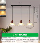 Axyaa Wooden & Glass Pendant Chandelier for Dining Room & Restaurant