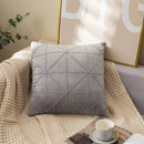 Axyaa Checkered Grid Velvet Throw Pillow Cover Red pilllowcase