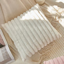 Axyaa Super-Soft Striped Plush Cushion Cover for Home Decor