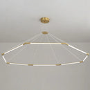 Axyaa Double Row Chandelier: Modern Long Tube Design for Office, Meeting Room, Bar