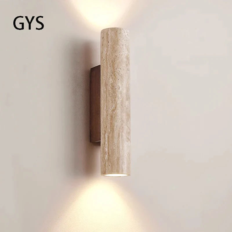 Axya Stone LED Wall Lamp for Bedroom, Living Room, Hotel - Minimalist Up Down Light