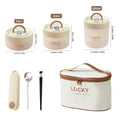 Axyaa Leak-proof Bento Box : Transparent Microwave Safe Lunch Box With Handle