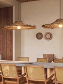 Axyaa Rattan Pendant Chandelier Light Fixture for Dining Bedroom Living Room