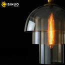 Axyaa Glass Champagne Chandelier Pendant Lamp for Home Decor