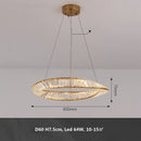 Axyaa Gold Metal LED Dimmable Ceiling Light with K9 Crystals