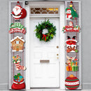Axyaa Christmas Door Hanging Banner Santa Claus Snowman Xmas Front Door Ornament