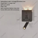 Axyaa Rotating Wall Lamp with USB Port for Bedside, Study, and Decor