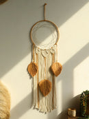 Axyaa Boho Leaf Dream Catcher Wall Hanging for Nordic Home Decor