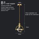 Axyaa Nordic Crystal LED Pendant Lamp for Home Decoration