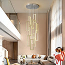 Axyaa Crystal LED Pendant Lights Luxury Stairs Lustre Modern Indoor Lighting
