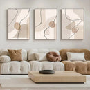 Boho Beige Geometry Abstract Line Canvas Print by Axyaa - Modern Minimalist Wall Art