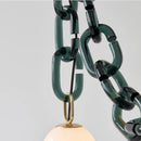 Axyaa Dark Green Glass Chandelier for Modern Retro Decor