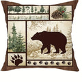 Wildlife Bears & Deer Pillow Covers by Axyaa - Sofa, Bedroom, Car Cushion Cover