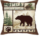 Wildlife Bears & Deer Pillow Covers by Axyaa - Sofa, Bedroom, Car Cushion Cover