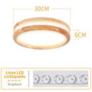Axyaa Nordic Wooden Frame LED Ceiling Light for Living Room Bedroom