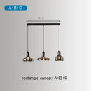 Axyaa Smoke Grey Glass Chandelier - Retro Loft Ceiling Lighting