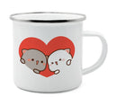 Axyaa Cat Enamel Coffee Mug - Unique Funny Tea Cup for Travel and Home