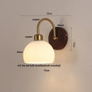 Axyaa Glass LED Wall Light with Pull Chain Switch for Bedroom Hallway