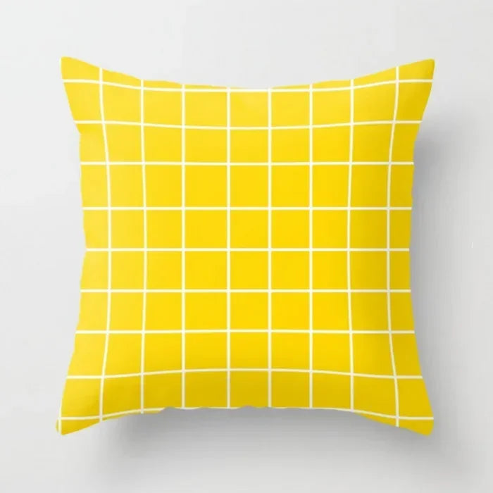 Yellow Giraffe Design Throw Pillow Cover for Home Decor by Axyaa