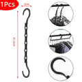 Axyaa 5-Hole Hook Plastic Clothes Rack Rotary Organizer Hanger Foldable Magic Closet Wardrobe Organize