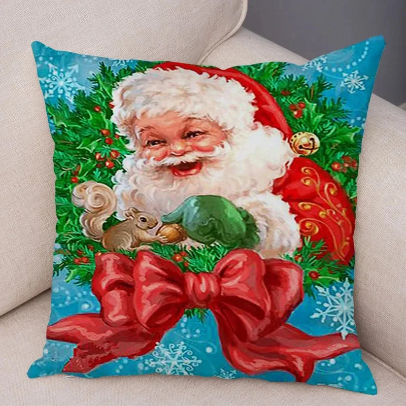 Christmas Santa Claus Pillowcase - Axyaa Christmas Day Party Sofa Decoration Gift