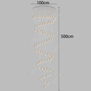 Axyaa Modern Duplex Building Staircase Chandelier for Living Room Indoor Lighting