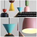 Axyaa Nordic Aluminum Macaron Pendant Lights: Modern Industrial LED Chandeliers for Home Decor