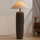 Axyaa Antique Ceramic Floor Lamp for Living Room Wabi Sabi Style Vintage Japanese Standing Light