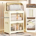 Axyaa Multi-Tier Bowl Rack: Large Capacity, Collapsible Dish Drying & Storage for Kitchen