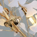 Axyaa Ginkgo Chandeliers: Elegant Ceramics & Acrylic Leaves Pendant Lights