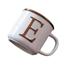 Axyaa Light Luxury Nordic Bone Couple Cup - Gold Relief Ceramic Mug