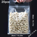 Axyaa Clear Zip Lock Snack Bags Set for Food Packaging
