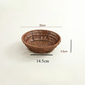 Axyaa Rattan Snacks Tray for Home Kitchen Storage and Serving