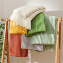 Axyaa Nordic Knitted Throw Blanket for Cozy Home and Hotel Decor