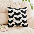 Axyaa Halloween Tuft Embroidered Pillowcase - Festive Cotton Cushion Cover