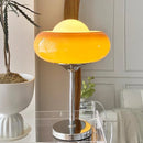 Axyaa Egg Tart LED Floor Lamp for Nostalgic Bauhaus Style Indoor Decor